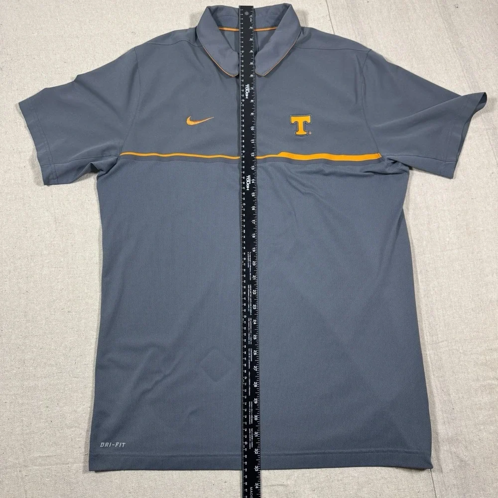 Nike‎ Dri-FIT Tennessee Volunteers Coaches Polo Shirt Large Gray Short Sleeve